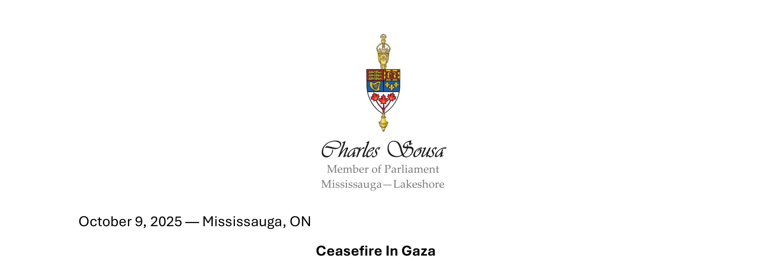 Statement on Ceasefire In Gaza